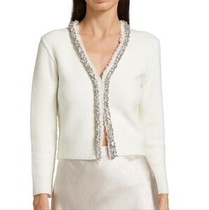 SIMKHAI Cardigan Embellished V-Neck Sweater NWT Sz L
